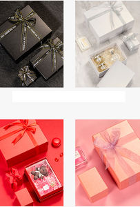 Cajas de Regalo Rectangulares Ranuradas de Alta Calidad, Ecológicas, con Marca, Forro de Cartón Corrugado, Envoltura Sostenible Recubierta - Product Image 2