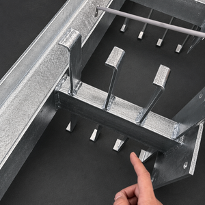 Viga de Soporte <span class=keywords><strong>para</strong></span> Losa de Acero <span class=keywords><strong>para</strong></span> Encofrado de Losas de <span class=keywords><strong>Techo</strong></span>, Perfil H Galvanizado, Ganchos Soldados, Longitud Personalizada - Product Image 3