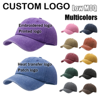 Gorra de Béisbol Unisex Vintage Lavada, Sin Estructura, de Algodón Lavado, Ajustable, Gorras de Papá con Logotipo Bordado Personalizado