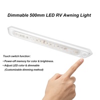 Lumière de caravane à double température de couleur 12V 24V 28V, 3000K blanc ambre, interrupteur tactile, 500 mm de long, IP67