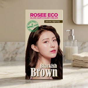 โรส อีโค อะโล ครีมเปลี่ยนสีผมสมุนไพรกึ่งถาวร ปราศจากแอมโมเนีย (500 มล. N1~C8) ปิดผมขาว - Product Image 3