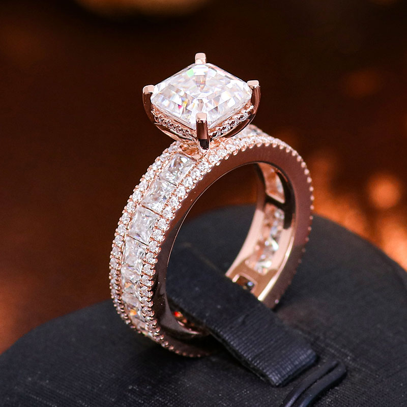 แหวนเพชรโมอิสซาไนต์ทองคำแท้ 10K