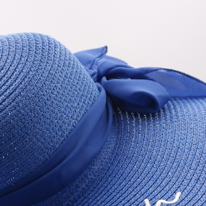 Mùa Hè Bowknot Bãi Biển Có Thể Gập Lại Có Thể Giặt Được Floppy Ladies Thời Trang Sun Straw Hat Bãi Biển Tùy Chỉnh Hat - Product Image 6