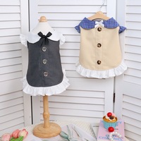 Accessoires pour animaux de compagnie : Robe en polyester pour animaux de compagnie, style jupe de princesse pour chat, tenue de mariage style britannique, pour le printemps et l'été