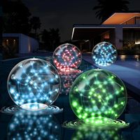 Nouveau PVC Solaire Lumineux Gonflable Ballon De Plage Transparent Couleur Changeante Flotteur D'eau Unisexe Sport Personnalisable Logo