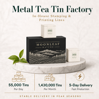 Boîte cadeau carrée vide recyclable avec couvercle, motif jardin de thé, pour poudre de matcha, personnalisable avec logo, vente en gros, boîte cadeau scellée pour matcha