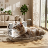 Hamac pour chat en PP à ventouse pour fenêtre, universel toutes saisons, pour bain de soleil, suspendu sur vitre, lit chaud pour l'hiver