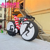 Sculpture de vélo gonflable géante résistante aux intempéries pour usage extérieur, ballon de vélo de triathlon gonflable géant