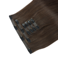Extensions de cheveux naturels de qualité supérieure, 100% cheveux Remy, vente en gros, extensions à clips en cheveux vierges bruts naturels