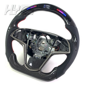 Accessoires d'intérieur de volant en fibre de carbone adaptés à la <span class=keywords><strong>CTS</strong></span>-<span class=keywords><strong>V</strong></span> <span class=keywords><strong>Cadillac</strong></span> ATS <span class=keywords><strong>CTS</strong></span> - Product Image 2