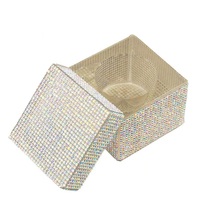 2025 nouveau cristal verre acrylique petite poudre octogonale liquide ongles tasse brosse à ongles propre liquide puissance strass luxe mélange tasse