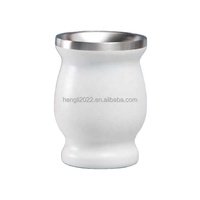Nouvelle tasse en acier inoxydable de 8 oz pour le commerce extérieur, pot à double paroi en forme de gourde argentine, isolation sous vide, vente en gros
