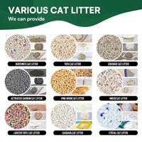 Litière pour chat en coquilles de pois de 1,5 mm, biodégradable, parfum lavande, agglomération rapide, sans poussière, contrôle des odeurs, vente en gros, OEM, marque privée