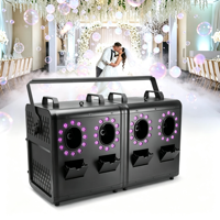 Machine à bulles de fumée LED électrique étanche à 4 têtes pour extérieur, lanceur d'effets de scène DMX 8 canaux pour mariages et fêtes