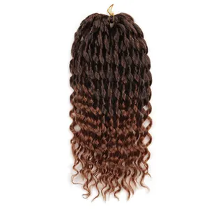16Inch Synthetic Loose Deep Wave Twist Crochet Hair Extensions Freetress Ombre Braiding Hair Curly Wave For Women Hair