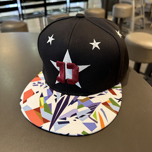 Nuovo Cappello alla Moda con Visiera Stampata, Ricamo 3D, Snapback Hip Hop Y2K a 6 Pannelli con Visiera Piatta - Product Image 3