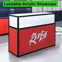 Présentoir de comptoir d'exposition en aluminium Modulaire LED Acrylique Vitrine Podium