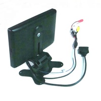 Monitor de Reposacabezas para Coche, Pantalla Ancha de 7 Pulgadas, 12V-24V, LCD, CCTV, AV/RCA/VGA, 1024*600, para Tienda de Telefonía, Cámara de Visión Trasera