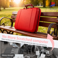 Étui pour ordinateur portable en EVA durable, sac à dos personnalisé pour ordinateur portable pour les voyages en plein air, étui en EVA avec poignée, sac de technologie numérique pour ordinateur portable