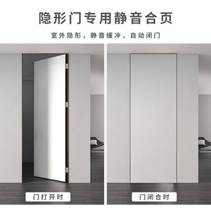 Hydraulic Hinges For Hidden Doors 180 Degree Black Aluminum Alloy Automatic Closing Damping Door Closers - Product Image 5