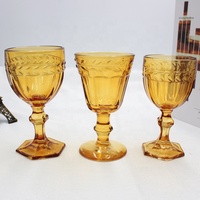 LANGXU 320ml Gobelet classique ambré bleu vintage verre vin rouge tasse à boire cristal verres à vin ensembles