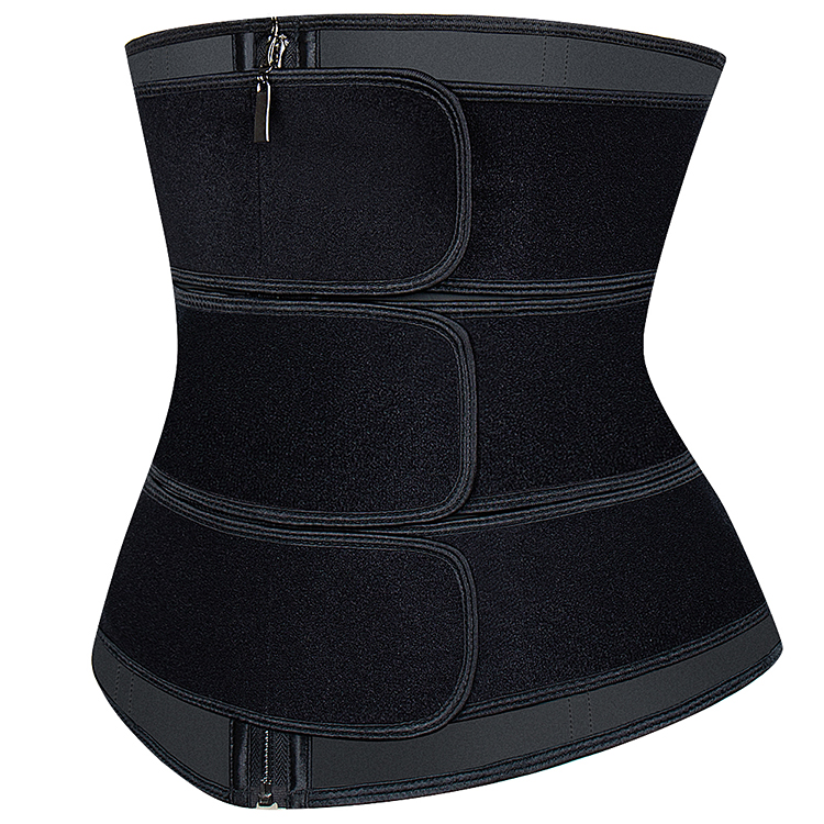 Оптовая продажа, новинка, 3 декоративных ремешка, застежка-молния для похудения женские латексный утягивающий корсет застежкой-молнией и ремешком