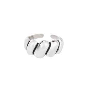 Anillo de Plata S925 Estilo Coreano para Mujer, Diseño Geométrico Minimalista Abierto, para Uso Diario - Product Image 5