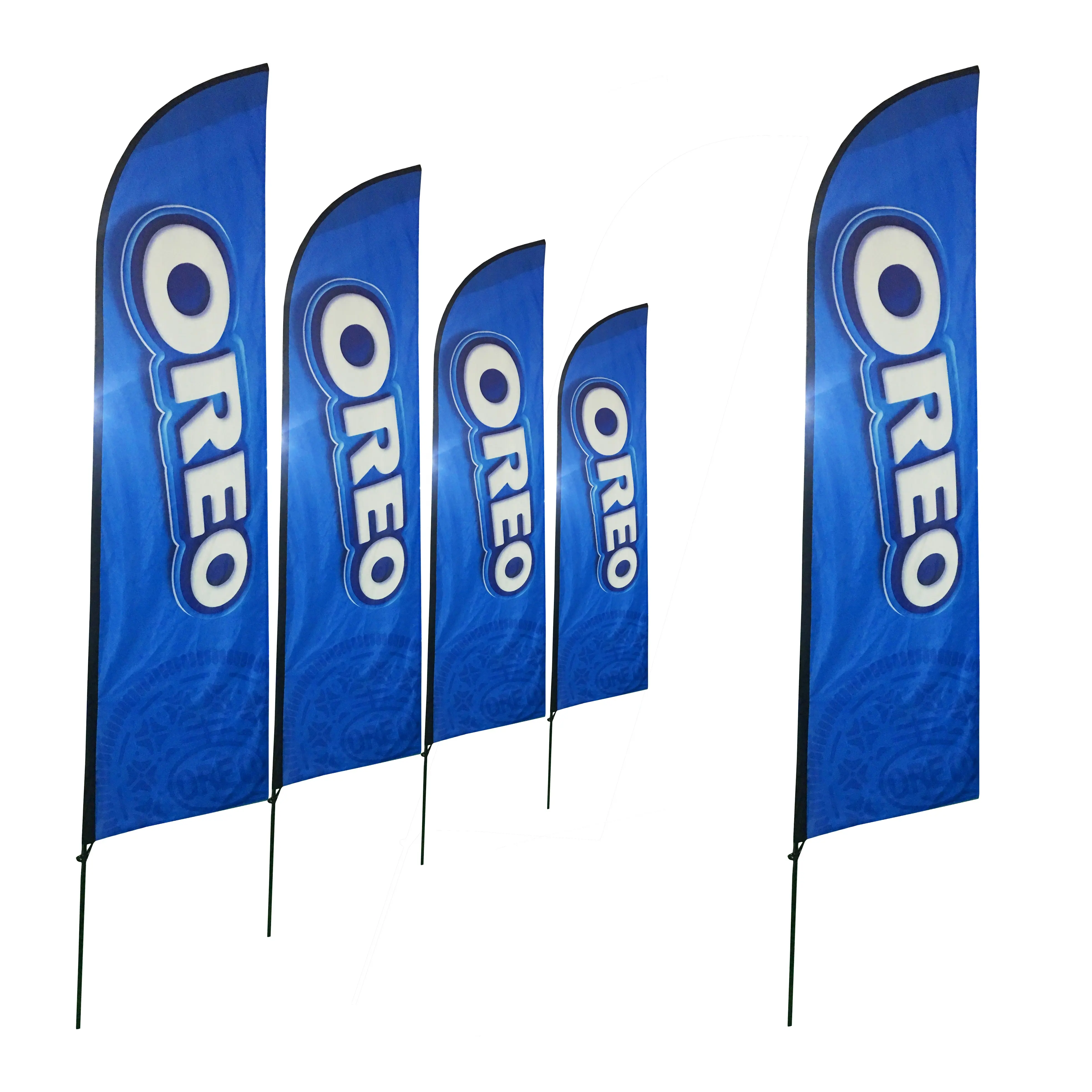 Strand Stehen Flagge Banner Tragbare Werbung Feder Flagge