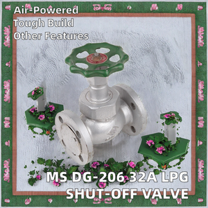 Vannes à globe en fonte ductile pneumatiques MS DG-206 pour réservoirs de GPL, 32A, OEM, vanne d'arrêt pour pipeline de réservoir, raccord à bride - Product Image 2