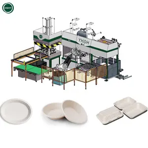 Thermonuclear Disposable Lunch Meal Box Making Machine Off-Line Auto Trimming Fast Food Container Machine Box Manufacturing