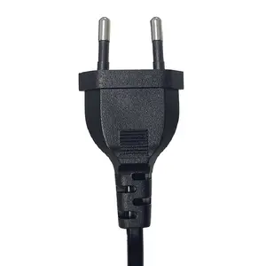 Supplier 250V 2.5A Euro Standard Safe European Certified 2 Pins VDE Wire EU Plug For Electric Appliance