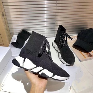 Zapatos de calcetín con cordones de diseñador para hombre, <span class=keywords><strong>zapatillas</strong></span> de deporte altas de lujo Unisex, <span class=keywords><strong>zapatillas</strong></span> de deporte al por mayor de punto de <span class=keywords><strong>marca</strong></span> de moda, malla suave para <span class=keywords><strong>mujer</strong></span> - Product Image 3