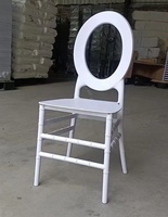Chaises empilables de salle à manger de mariage en PP blanc à bas prix vente en gros