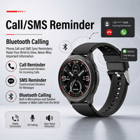 Montre connectée pour femme avec bracelet en silicone bleu, écran TFT, appels, surveillance de la pression artérielle, suivi du sommeil, technologie magnétique TechWear