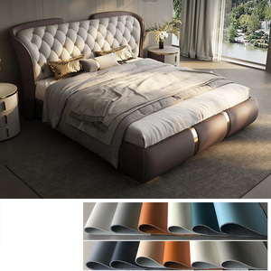 Set Letto Matrimoniale <span class=keywords><strong>di</strong></span> <span class=keywords><strong>Lusso</strong></span> in Stile Moderno Popolare, Letto King Size in Pelle, Struttura Letto <span class=keywords><strong>di</strong></span> Design per Hotel e Camera da Letto - Product Image 5