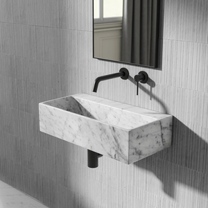 Modern Designs Natural White Marble Stone Bathroom Vanities - Product Image 2