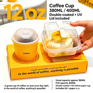 Caja Combinada Personalizada <span class=keywords><strong>para</strong></span> Café y Postres, Bandeja <span class=keywords><strong>para</strong></span> Llevar con Portavasos <span class=keywords><strong>para</strong></span> Cafetería y Panadería, OEM ODM - Product Image 2