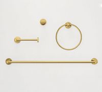 Ensemble de quincaillerie de bain or moderne de luxe Accessoires de salle de bain Étagères d'angle pour hôtels Salle de bain haut de gamme Porte-serviettes de luxe