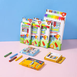 Crayons à la cire, pastel, ensemble scolaire, pastel à l'huile, 24 couleurs, ensemble d'art à la cire à l'huile en forme de six - Product Image 3