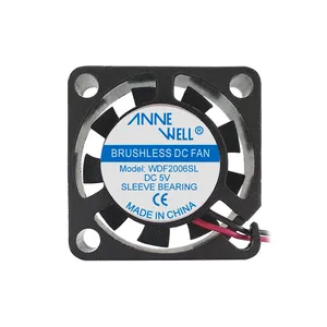 WDF2006 High quality ball bearing miniature 3v/5v/12v dc cooling fan for printer 3d 20x20x6 High speed lower noise brushless fan