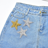 Motif en strass thermocollant en forme d'étoile de 8 cm, motifs thermocollants, motifs de transfert thermique, appliques en cristal pour t-shirt, vêtement