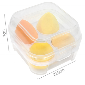 4-Piece Multi-Colored <strong>Makeup</strong> <strong>Sponge</strong> Blender Set with Case and <strong>Holder</strong> Blending <strong>Sponges</strong> for Liquid Cream and Powder <strong>Makeup</strong> - Product Image 5