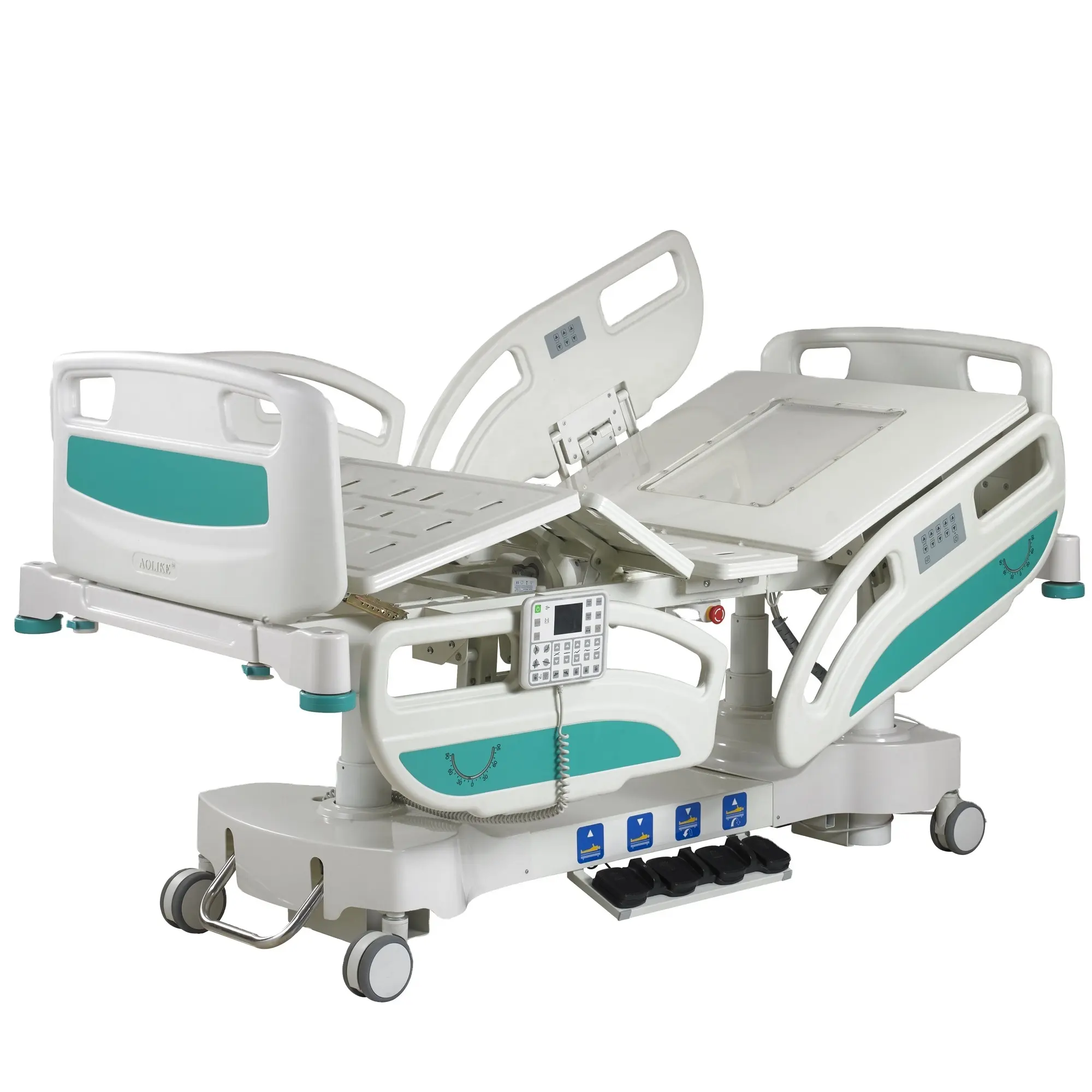 2024 신제품 7 ICU에 대 한 조정 가능한 의료 전기 심폐 소생술 병원 침대