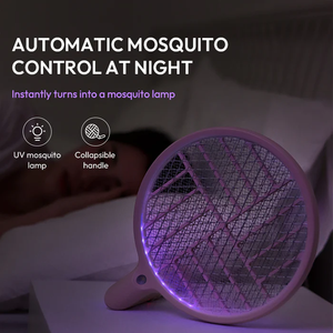 Racchetta Elettrica Pieghevole 2-in-1 per Zanzare/Mosche - Lampada Trappola per Zanzare da Interno, Dispositivo Elettrico Attrattivo per Zanzare - Product Image 6