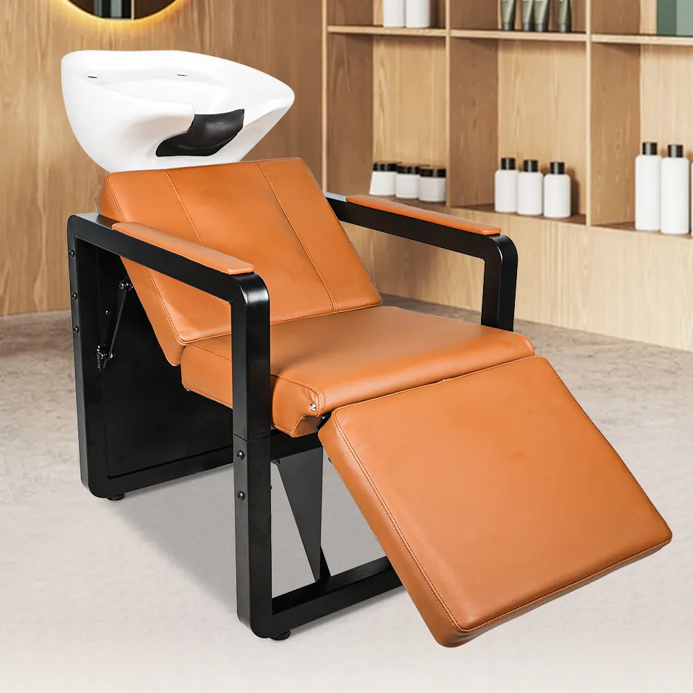 Fabricant de shampoing de massage Fauteuil inclinable Tête de spa Salon de coiffure Lit avec shampoing Chaise spéciale pour salon de coiffure