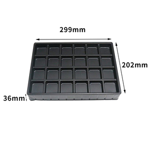 Khay Đóng Gói Vỉ Sô Cô La Tùy Chỉnh <span class=keywords><strong>Thermoformed</strong></span> Nhựa Đen 40 Lỗ PET Kích Thước Tùy Chỉnh Chấp Nhận Thân Thiện Với Môi Trường - Product Image 4