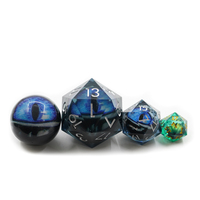 Vente en gros en Chine Fournisseur 50Mm Blue Dragon Eyes Jeux de rôle en résine unique Dés
