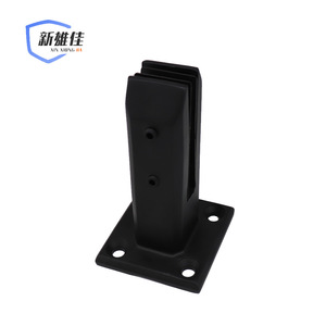 Xin Xiong Jia Stainless Steel Glass <b>Clamp</b> U-Shaped Matte Black For Balcony Stair Railing Fixing Hardware - Product Image 1