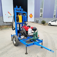Foreuse à eau portable de petite taille, profondeur maximale de 150 mètres, comprend des mèches de forage PDC et Tri-cone