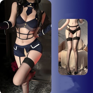 Completo Set Sexy da Cameriera Coniglio con Orecchie di Coniglio, Manicotti <span class=keywords><strong>e</strong></span> <span class=keywords><strong>Calze</strong></span> a <span class=keywords><strong>Giarrettiera</strong></span> - Lingerie Sexy <span class=keywords><strong>e</strong></span> Uniforme da Cameriera Coniglio - Product Image 4